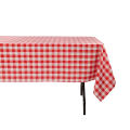 60" x 102" Premium Checkered Tablecloth - Rectangular Polyester Fabric Picnic Table Cover - Red & White Gingham Cloth